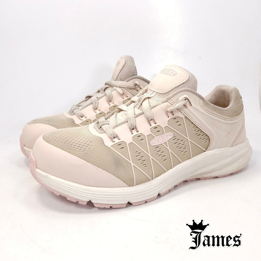 Keen Utility Outdoor Lace Up Steel Toe Shoe Womens Size 9.5 F2413-18 White Safet